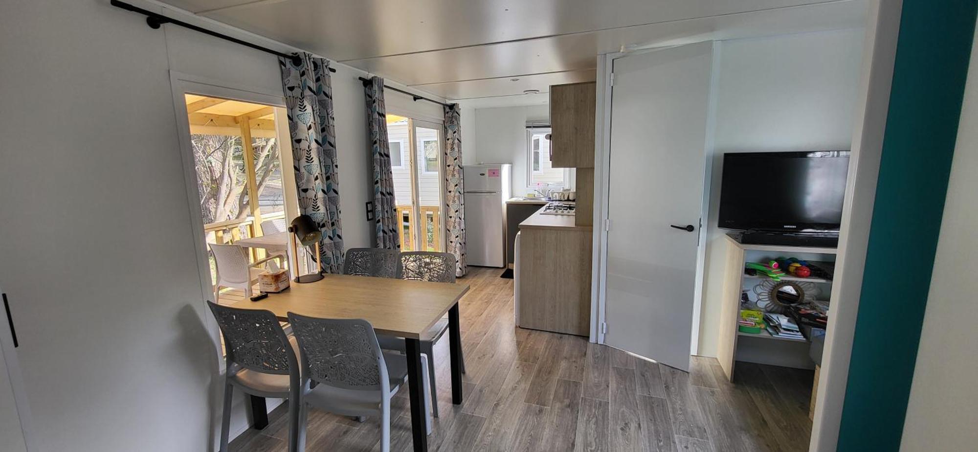 Campingplatz Mobil-home 5 Pers Climatise - Et Foret - Les Oyats Seignosse